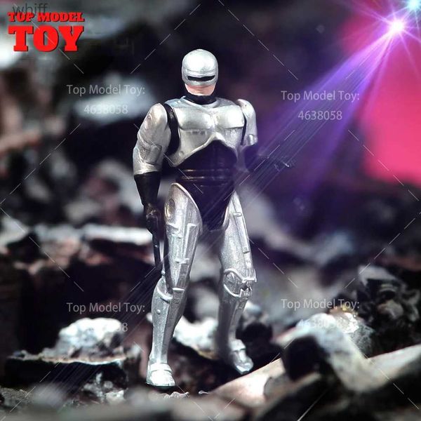 Figurines d'action peintes minorités 1/64 1/43 1/87, masque RoboCop, scène masculine, poupées, modèle non peint pour voitures, véhicules, ToyC24325