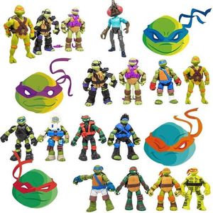 Action Toy figures camarades de jeu Version de film Teenages Mutants Ninjas Turtles Leonardo da Vinci Donatello Action Figure Modèle Toys Toys Enfants Cadeaux T240506