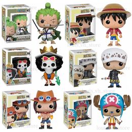 Figures de jouets d'action Pop One Piece Animation Luffy 98 Roronoa Zoro 923 Luffy Taro Action Character Series Model Toy Christmas Gift T240325