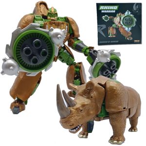 Actie Speelfiguren Rhino Warrior Transformatie RW 01 Rhinox RW01 Beast Wars KO Figuur Robot Kinderen Speelgoed 230630