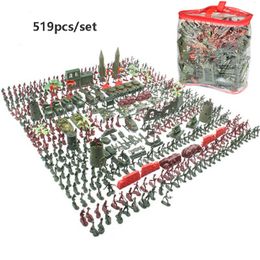 Action Toy Figures Soldats Set blocs de construction Poupée Figurines Modèle de table de sable Jouets En Plastique Modèle Collectif jouets Pour enfants Cadeau Militaire 230726