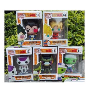 Figuras de juguete de acción Son Goku Piccolo Frieza Shahrukh Vegeta Vinilo PVC Colección Figura Modelo Juguetes para niños para niños 103 Drop Deliv Dh2Cf