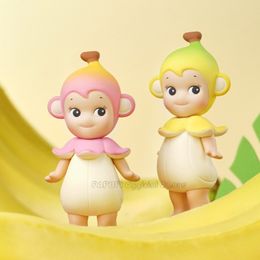 Figuras de juguete de acción Sonny Angel Banana Monkey Series Adornos Kawaii Figuras Decoración para el hogar Modelo de escritorio Muñecas Gilrs Colección de regalos 230629