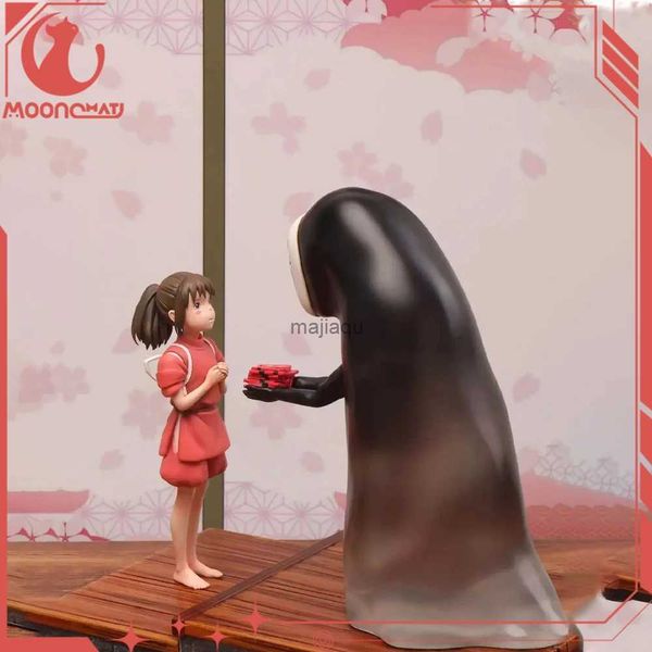 Figuras de juguete de acción Spirited Away Figuras de anime Ogino Chihiro y No Face Man Figura de acción 13 cm PVC Modelo coleccionable Juguetes Regalos de Navidad Decora