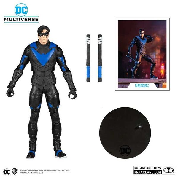 Les figurines de jouets d'action spot McFarlane DC Comic Doll Gotham Knight Game First Wave Nightwing Robin Action Figure Collection T240506