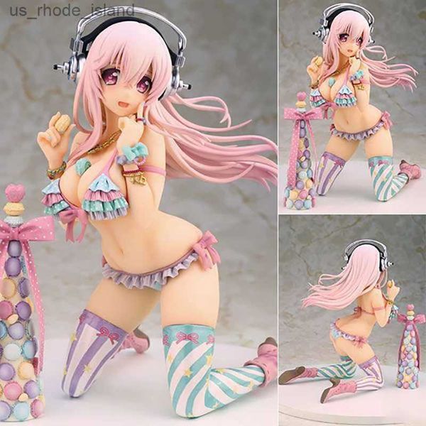 Figuras de juguete de acción Super Sonico Sexy Anime Figura Bikini Traje de baño Chica Supersonico Figura de acción Estatua Modelo Muñeca Escritorio Decoración Juguetes Regalo