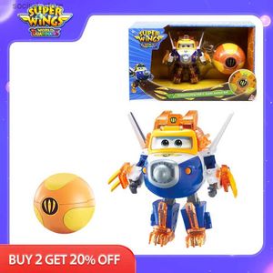 Action Toy Figures Super Wings S6 5 pouces Transformer Paul Ball - Animal Power Robots déformation en avion Figures Anime Kid Toys GIF L240402