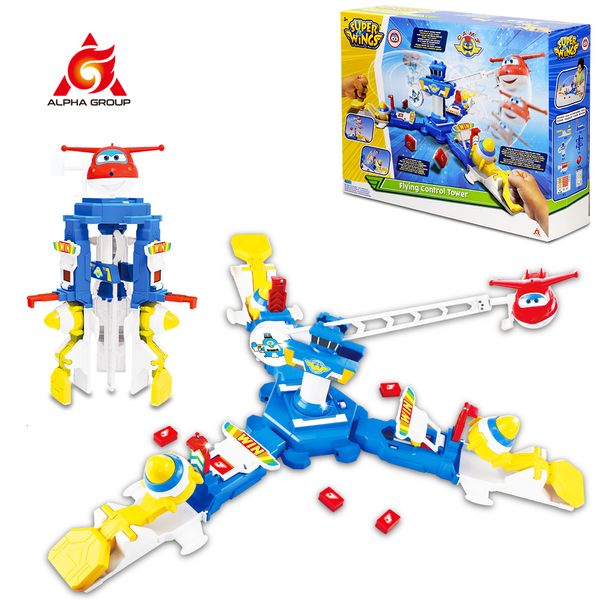 Figuras de juguete de acción Super Wings Juego de mesa Flying Jett Flying Control Tower para 4 jugadores Juegos familiares Juguetes para niños para niños Regalos de cumpleaños 230424