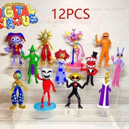 Figuras de juguete de acción The Amazing Digital Circus Figura Pomni y Jax Plushie Doll Toys Cute Amazing Digital Circus Figura Niños Niños Navidad T240325