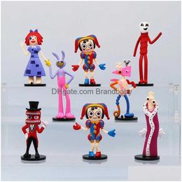 Figurines de jouets d'action L'incroyable figurine de cirque numérique Pomni et Jax Pie Doll jouets mignons enfants enfants cadeaux de livraison directe de Noël Dhiat