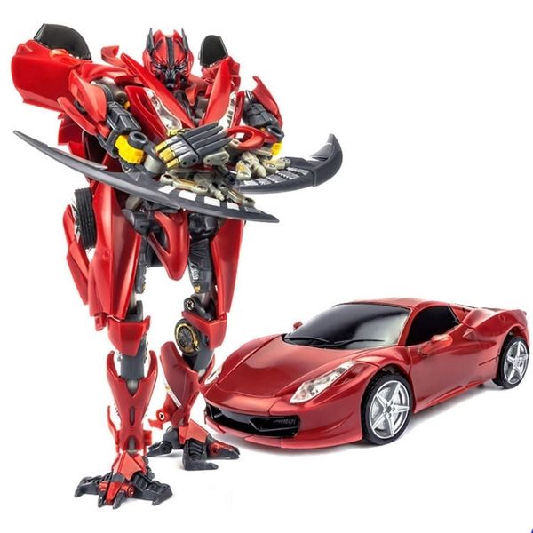Action Toy Figures Transformation Ko Dino Bs 01 BS01 Version agrandie Figure Red Super Sports Car Boys Collect Toys 230707