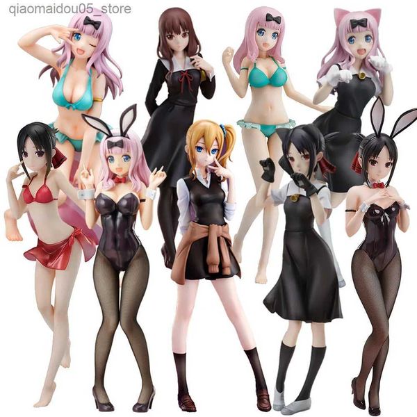 Action Toy Figures Transformation Toys Robots 22cm PVC Figure d'anime mignon Chika Fujiwara Kaguya Shinom Kaguya-sama Love Is War Figurine Manga Figuras