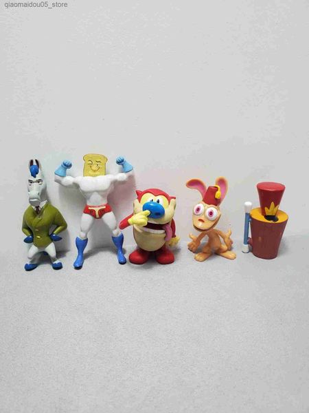 Acción Figuras de juguetes Transformación Juguetes Robots 5 piezas de Kawaii Navidad Ren Stimpy Anime Series de caracteres de acción modelos Halloween Christmas Childrens regalo