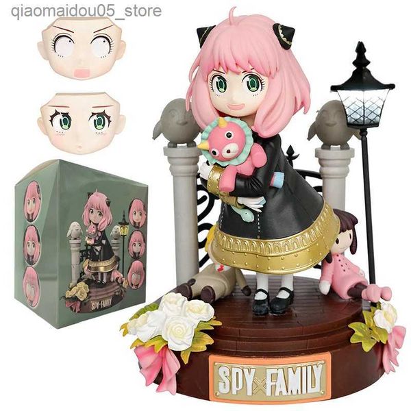 Acción Figuras de juguetes Transformación Juguetes Robots 20 cm Spy X Family Animation Caracter Kawaii Anya Forged envía dos caras de reemplazo Regalo de muñeca Modelo Collectable