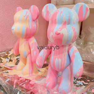 Figurines d'action Vases Fluide Vinyle Pigment Ours Figure DIY Graffiti Peinture Violent Ours Anime Figurines Figurine Creative Bearbrick Jouets Cadeauxvaiduryb