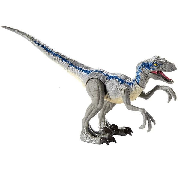 Figuras de juguete de acción Velociraptor Blue Echo Dinosaurios Juguete Juguetes clásicos para niños Modelo animal Mandíbula móvil Figura de acción sin caja al por menor 230617