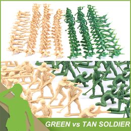 Figurines d'action ViiKONDO Army Men Toy Soldier Military Playset Epic WWII US German Battle Cowboy Indian Action Figure Model Wargame Gift for Boy 230729