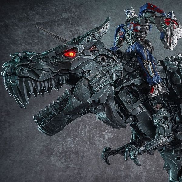 Action Toy Figures WJ Transformation Grimlock Alloy Movie Film Oversize Agrandi SS07 Dinosaur Leader Ancient Action Figure Toy Collcetion Gifts 230217