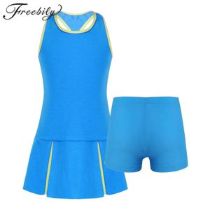 Robes actives filles robes de tennis filles tension de sport de sport pour enfants