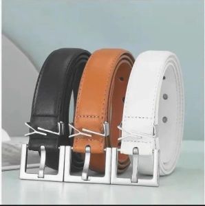 Ceinture Litchi pour hommes et femmes, mode Active, silencieuse, idéale pour les femmes, en cuir véritable de styliste, largeur de 3cm, haute qualité, Design pour hommes