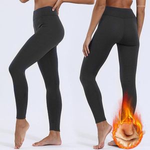 Pantalon actif 2023 hiver chaud Sexy Leggings maigre Fitness femme femmes Super épais haute Stretch agneau cachemire Leggins Yoga