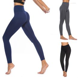 Pantalones activos 2023 mujeres Yoga entrenamiento ropa deportiva gruesa deporte Leggings cintura alta Push Up gimnasio correr Fitness para