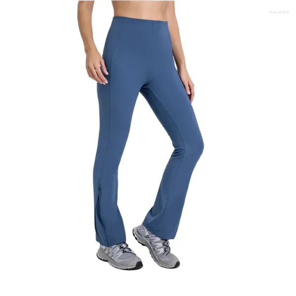 Pantalon actif 2024 Cool Feel tissu rafraîchissant Yoga cheville fermeture éclair réglable évasé taille haute hanche levage mince Pilates pantalon