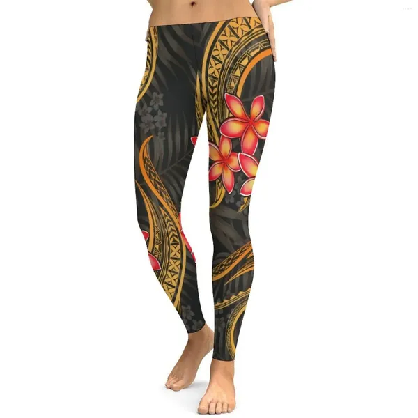 Pantalon actif Yoga imprimé en 3D, survêtement polynésien personnalisé, levage des hanches, imprimé Floral Vintage, 2024
