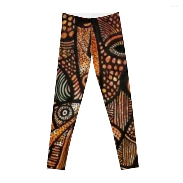 Pantalon actif Leggings de conception tribale africaine pantalons de survêtement d'entraînement évasés pour femmes