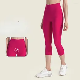 Pantalon actif AI sans maladresse fil nu Yoga Capris taille haute minceur sport Fitness pour les femmes