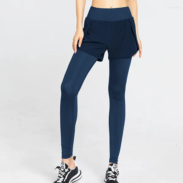 Pantalon actif Antibom 2 en 1, collant de sport taille haute élastique pour femmes, collant de Fitness, de Yoga à séchage rapide