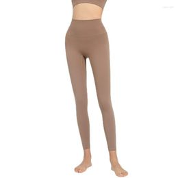 Actieve broek herfst en winter met logo yoga damesvoering plus fleece warme sport fitness panty's hoge taille bovenkleding leggings