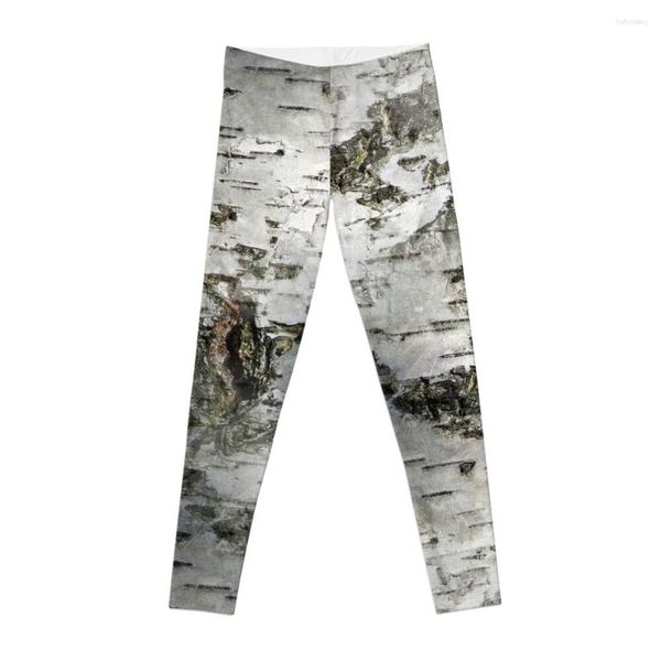 Pantalon actif bûche de bois d'écorce de bouleau - Leggings d'arbre femme sport vêtements de sport femme