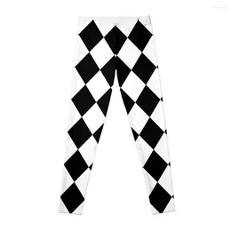 Pantalon actif noir et blanc motif arlequin Leggings sport pour femmes collants vêtements de sport gymnase filles femmes