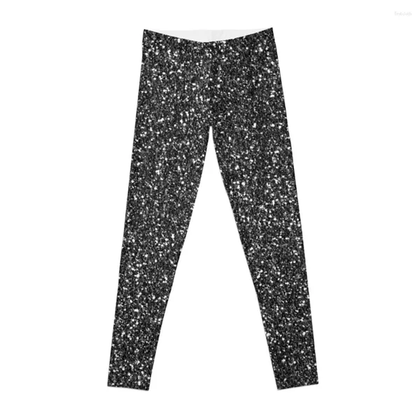 Pantalon actif noir paillettes Glam Sparkle Leggings Push Up collants pour Sport Sport femmes