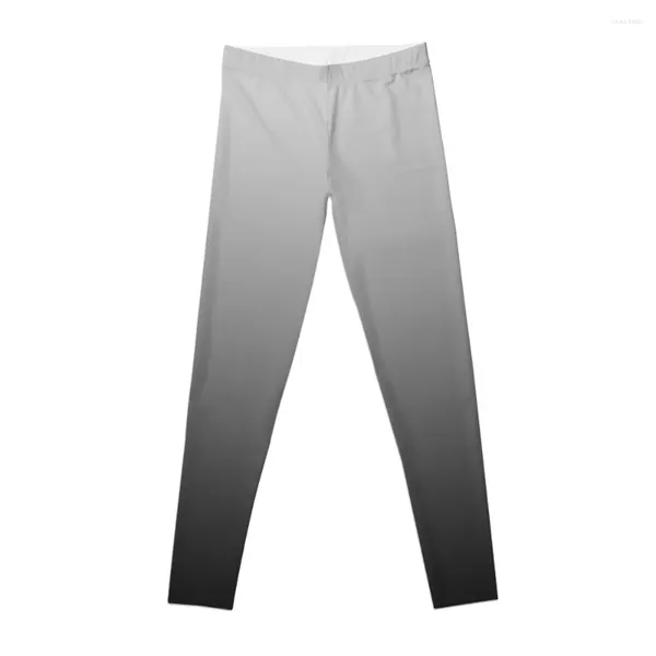 Pantalon actif noir à blanc gris Ombre Leggings femme sportive Push Up chemises de sport gymnase femmes