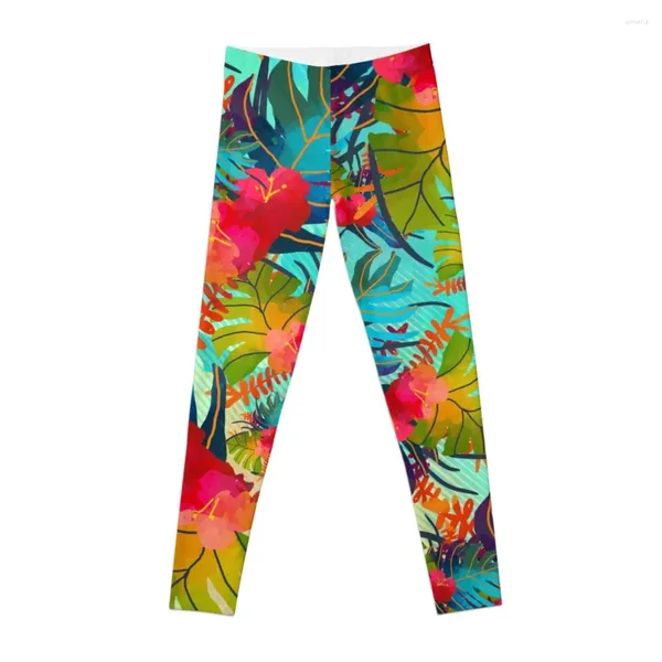 Pantalon actif brillant imprimé Floral Tropical B Leggings pour filles pantalons de survêtement de sport vêtements de sport salle de sport pour femmes