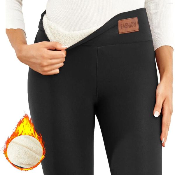 Pantalon actif Chrloisir velours laine d'agneau sport Yoga femmes sans couture hiver chaud polaire taille haute Legging thermique décontracté gymnase