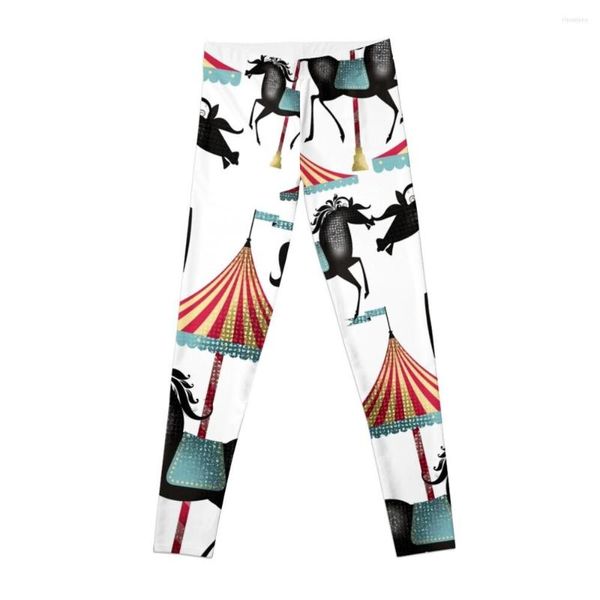 Pantalon actif Cirque Carnaval Tente Carrousel Cheval Merry-go-round Leggings Gym Pour Femmes Vêtements De Sport Femme Vêtements De Yoga