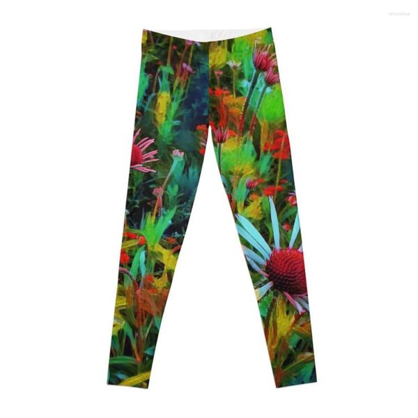 Active Pants Crazy Coneflower Leggings con estampado floral Zapatos deportivos Mujer Mujer Pantalones Mujer Ropa deportiva para gimnasio