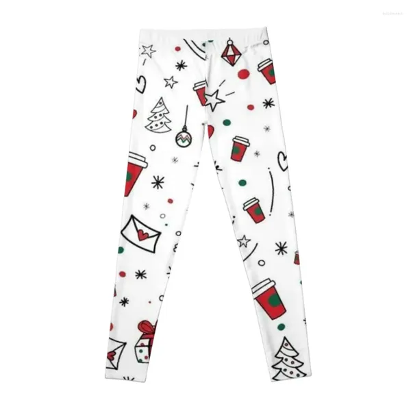 Pantalon actif mignon motif de vacances de Noël leggings de formation