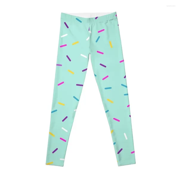 Pantalon actif Donut Sprinkles et Frosting Design Bleu Rose.Leggings Femme Sport Pour Gym Évasé Femme