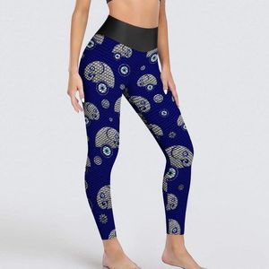 Actieve Broek Olifant Boze Oog Yoga Vrouwen Dierenprint Leggings Hoge Taille Zoete Sport Panty Elastische Gym Leggins