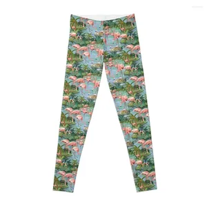 Pantalon actif Flamingo Lagoon Style Vintage peinture par numéro Leggings entraînement femme Legging femme