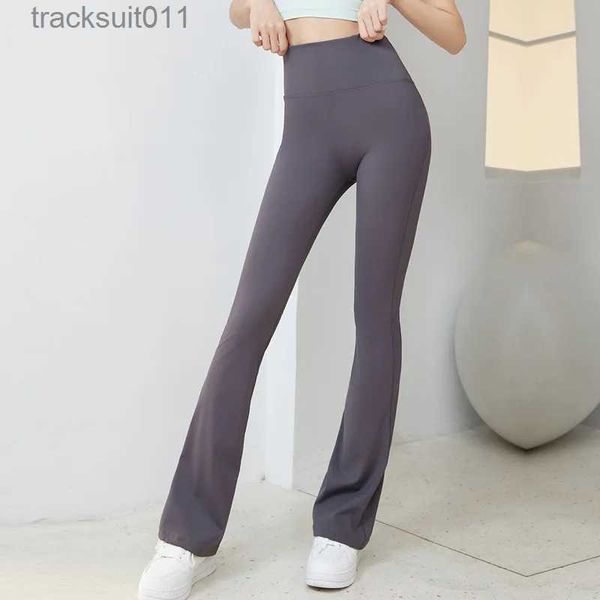 Pantalones activos Leggings acampanados Pantalones de yoga Pantalones de pierna ancha de cintura alta para mujer Gimnasio Fitness Pantalones acampanados negros Pantalones de baile latino 2023C24320