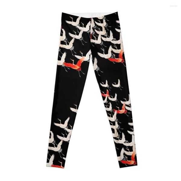 Pantalones activos Grúas voladoras Leggings con motivo de kimono japonés Entrenamiento Gimnasio Ropa deportiva Mujer Legging Push Up