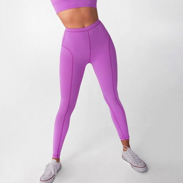 Pantalon actif GAIIA taille haute élastique Yoga Leggings Sexy Seven Eights Fitness Gym Sports Running Sportswear