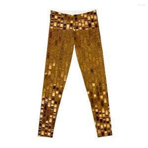 Active Pants Gold Sequin PRINT Texture | Metallic 70s Disco InspiredLeggings Sporty Leggings Woman Sweatpants