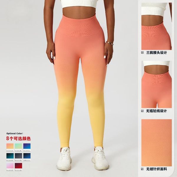 Pantalon actif dégradé rampe Ombre 2023 Fitness femme Leggings de gymnastique butin Push Up entraînement longues femmes Yoga vêtements de sport