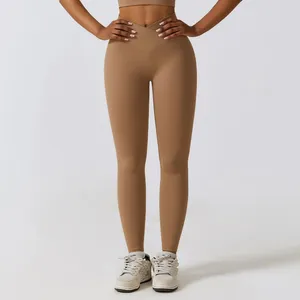 Pantalon actif leggings de gym féminine des vêtements pilates
